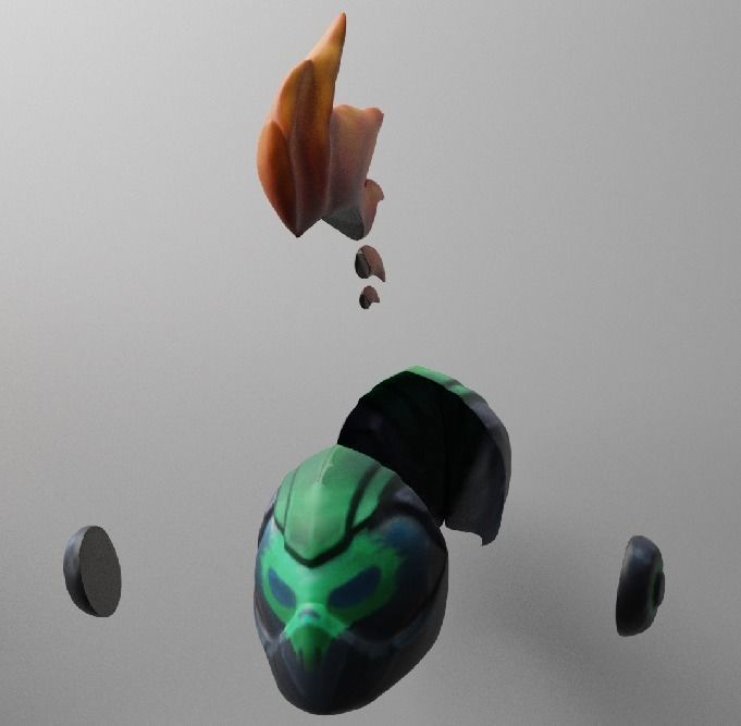 Helmet Pantheon Zombie Slayer - League Of Legends 3D print model_3