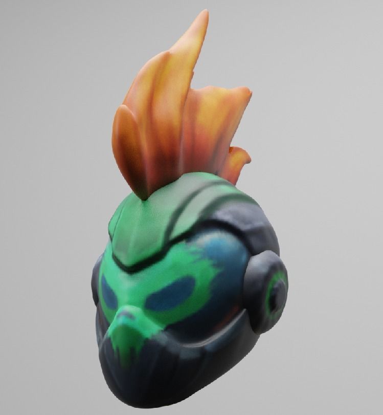 Helmet Pantheon Zombie Slayer - League Of Legends 3D print model_1