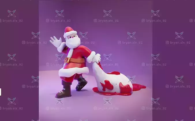 Santa Claus - Mery Christmas--parody santa claus 3D print model