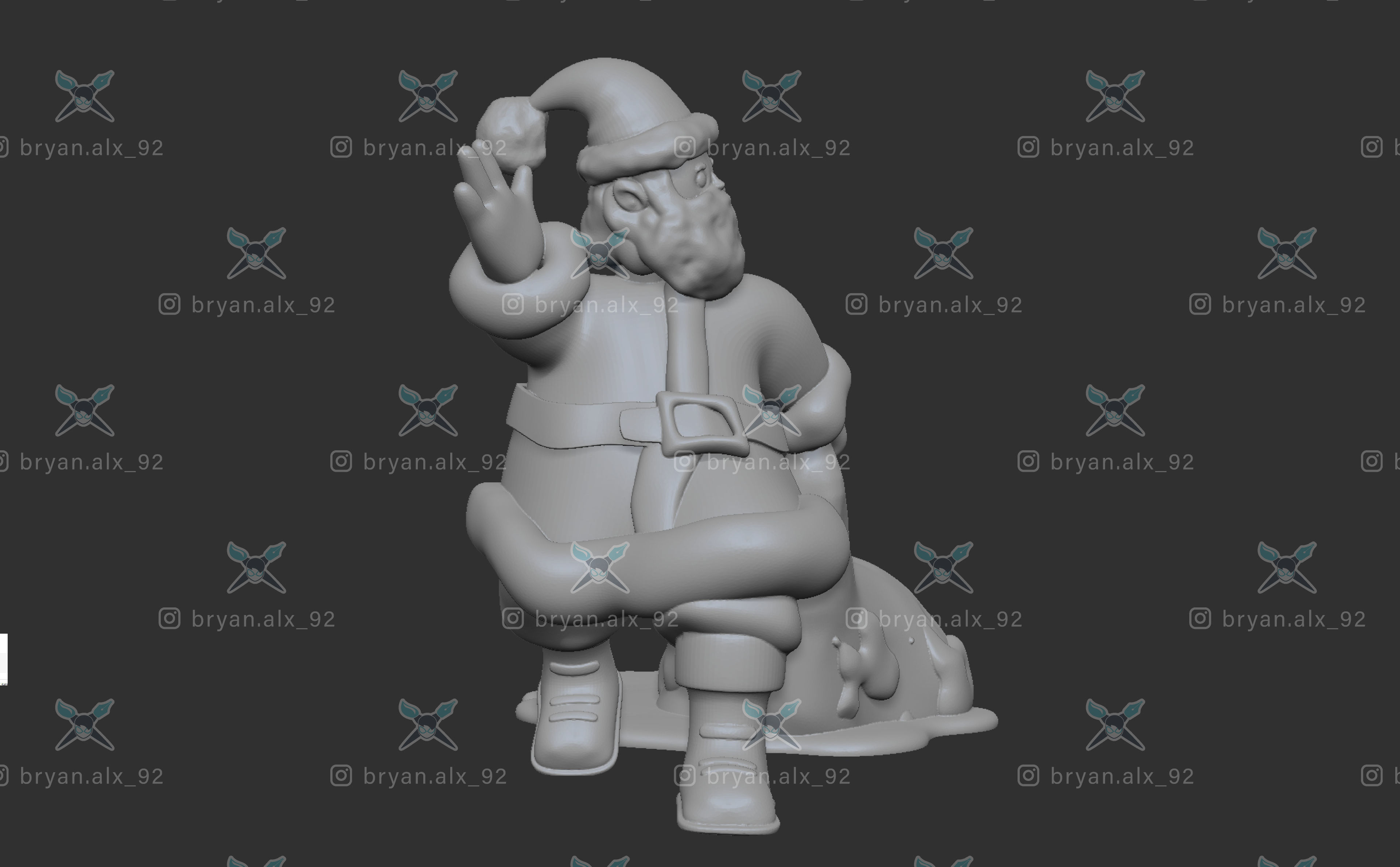 Santa Claus - Mery Christmas--parody santa claus 3D print model_2