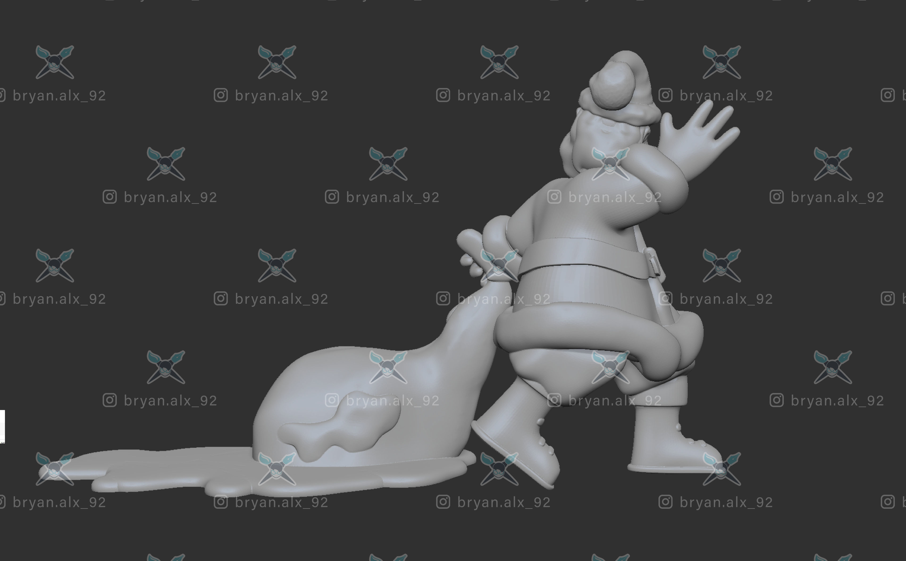 Santa Claus - Mery Christmas--parody santa claus 3D print model_4