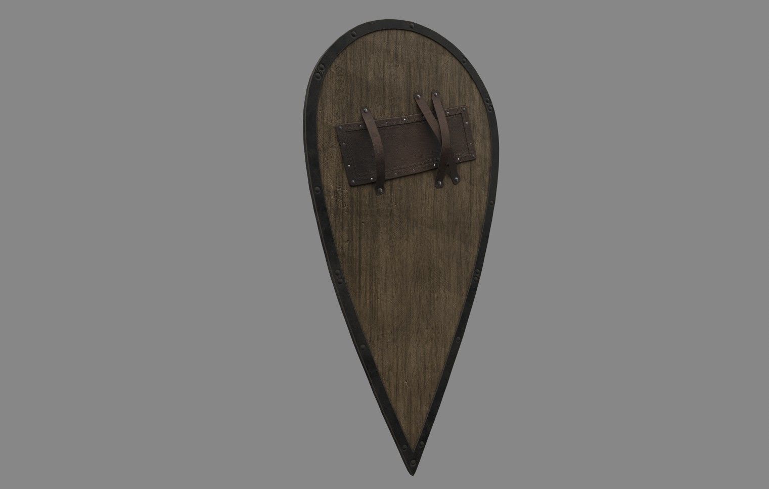 Medieval Kite Shield Low-poly 3D model_2