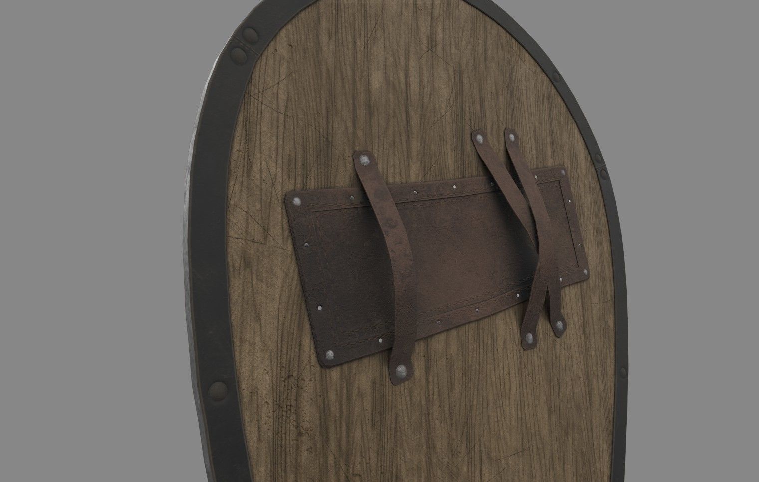 Medieval Kite Shield Low-poly 3D model_3