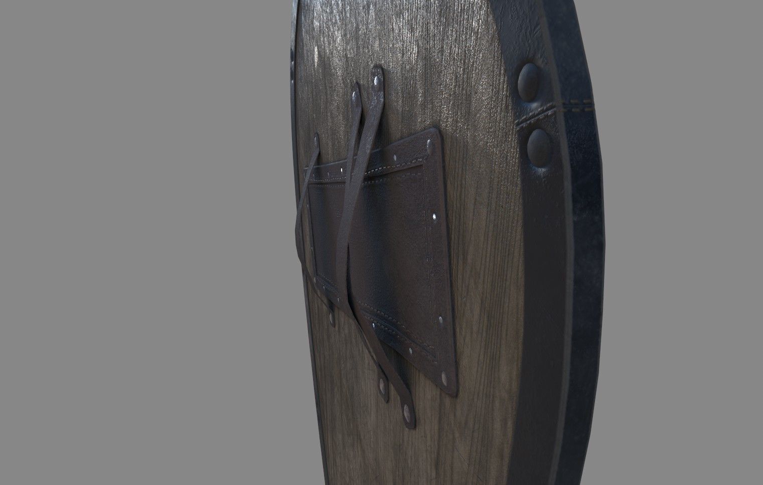 Medieval Kite Shield Low-poly 3D model_5