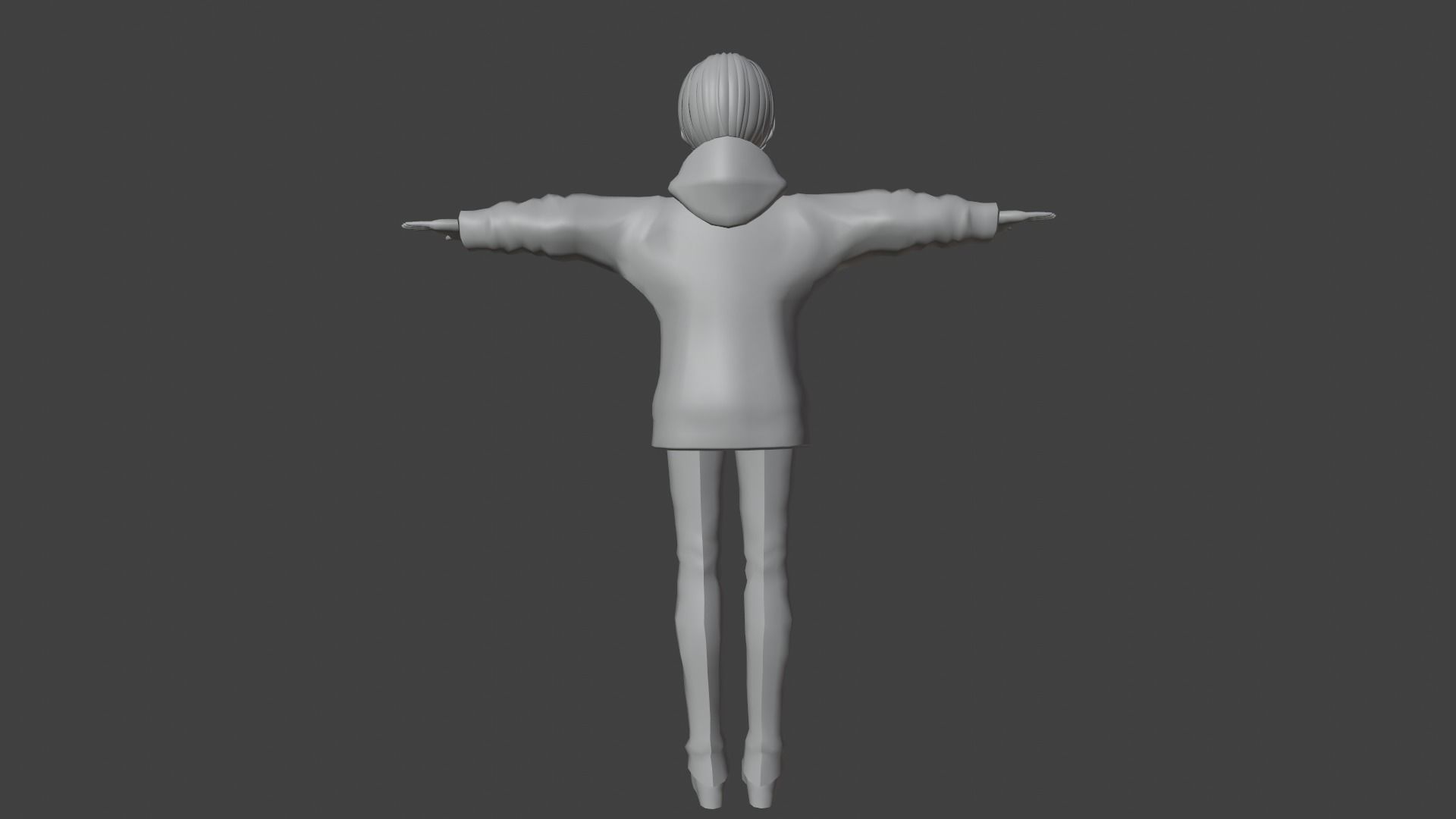 cute anime boy character - Akira Low-poly 3D model_11