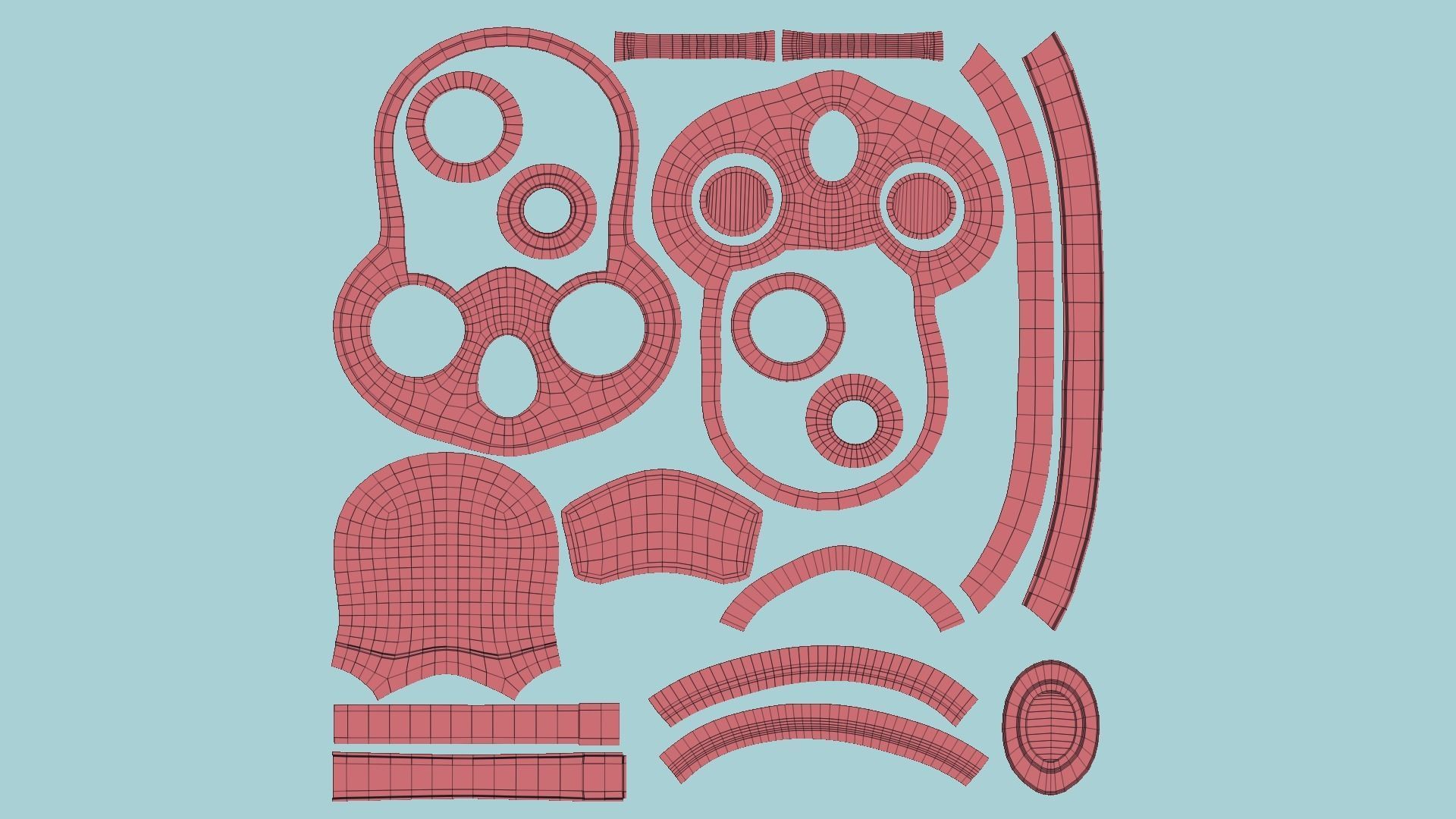 08 Gas Masks A Full Face- Character Design Fashion 3D Model Collection_17