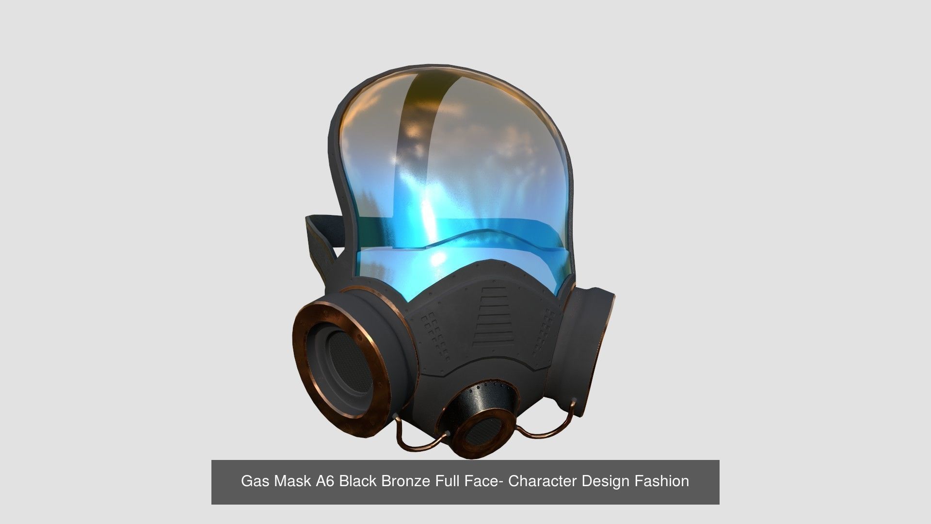 08 Gas Masks A Full Face- Character Design Fashion 3D Model Collection_7