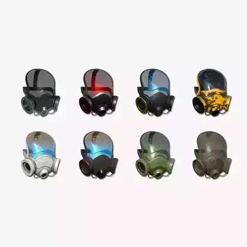 08 Gas Masks A Full Face- Character Design Fashion 3D Model Collection