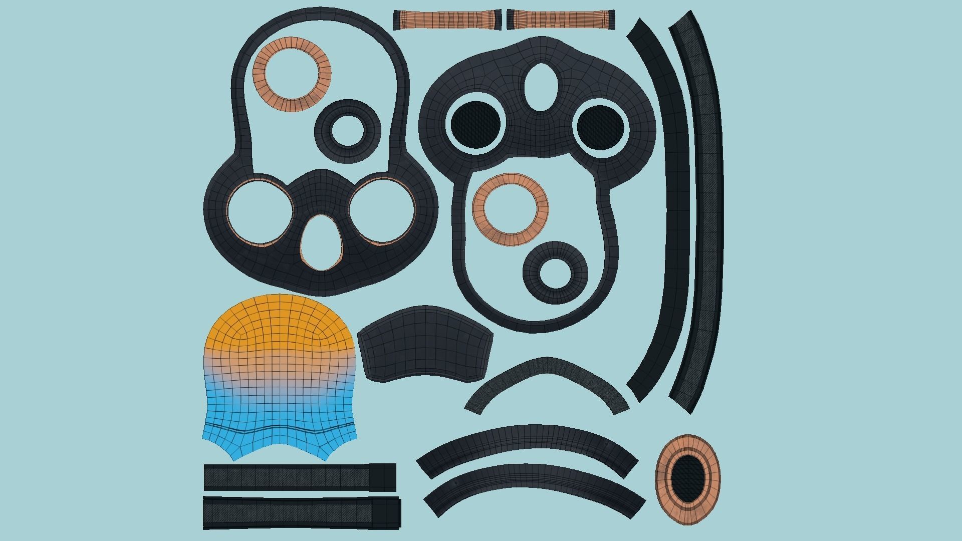 08 Gas Masks A Full Face- Character Design Fashion 3D Model Collection_68