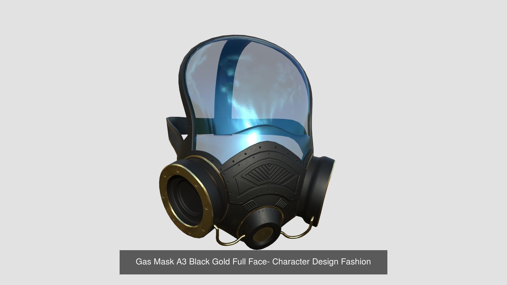 08 Gas Masks A Full Face- Character Design Fashion 3D Model Collection_4