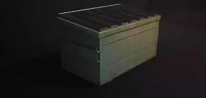 PBR Dumpster  - Texture Variation  Low-poly 3D model