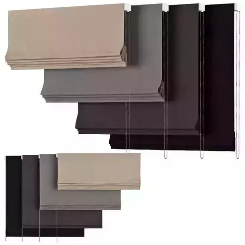 Roman Curtains 147 RH ITALIAN COTTON VELVET FLAT ROMAN SHADE