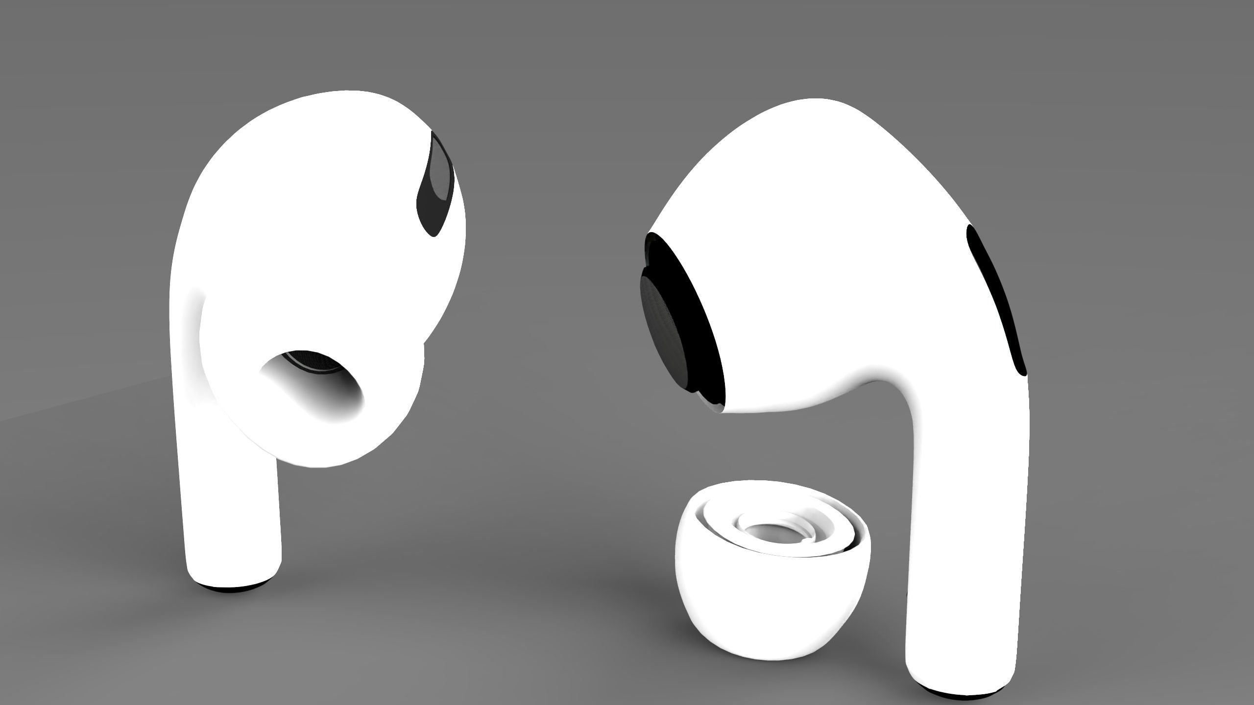 Airpod pro with true dimension 3D model_3