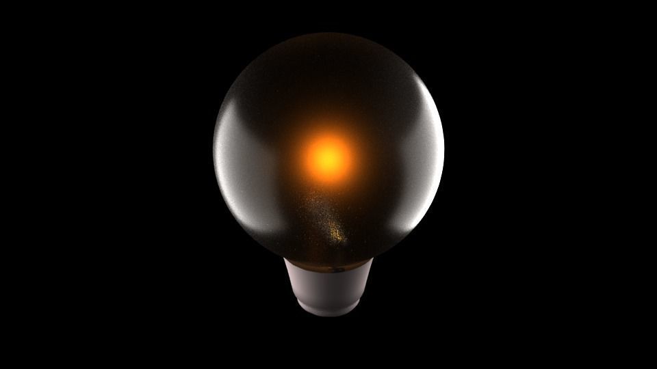 Incandescent light bulb Low-poly 3D model_2