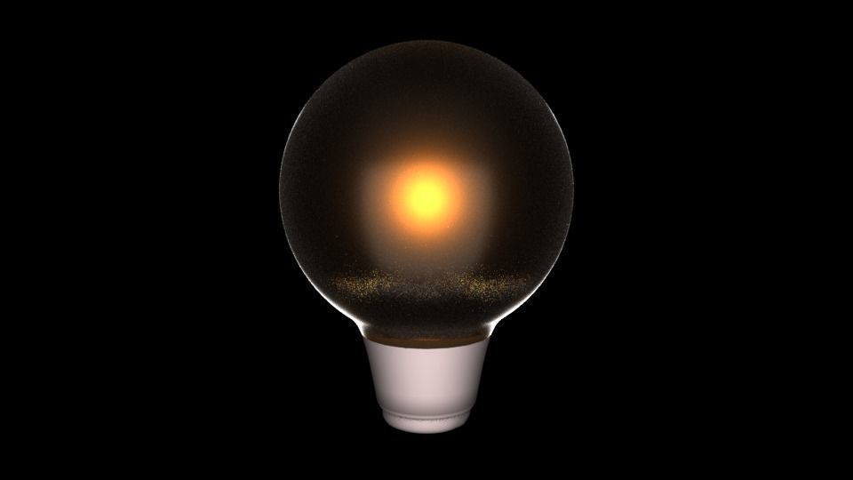 Incandescent light bulb Low-poly 3D model_3