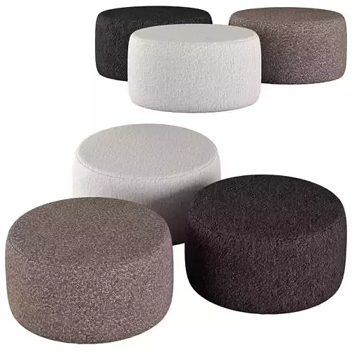 Spool Fabric Ottoman Kardiel BOUCLE