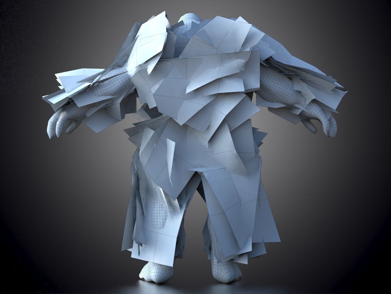 Monster from Hellbound Low-poly 3D model_10