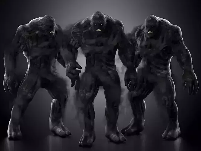 Monster from Hellbound Low-poly 3D model