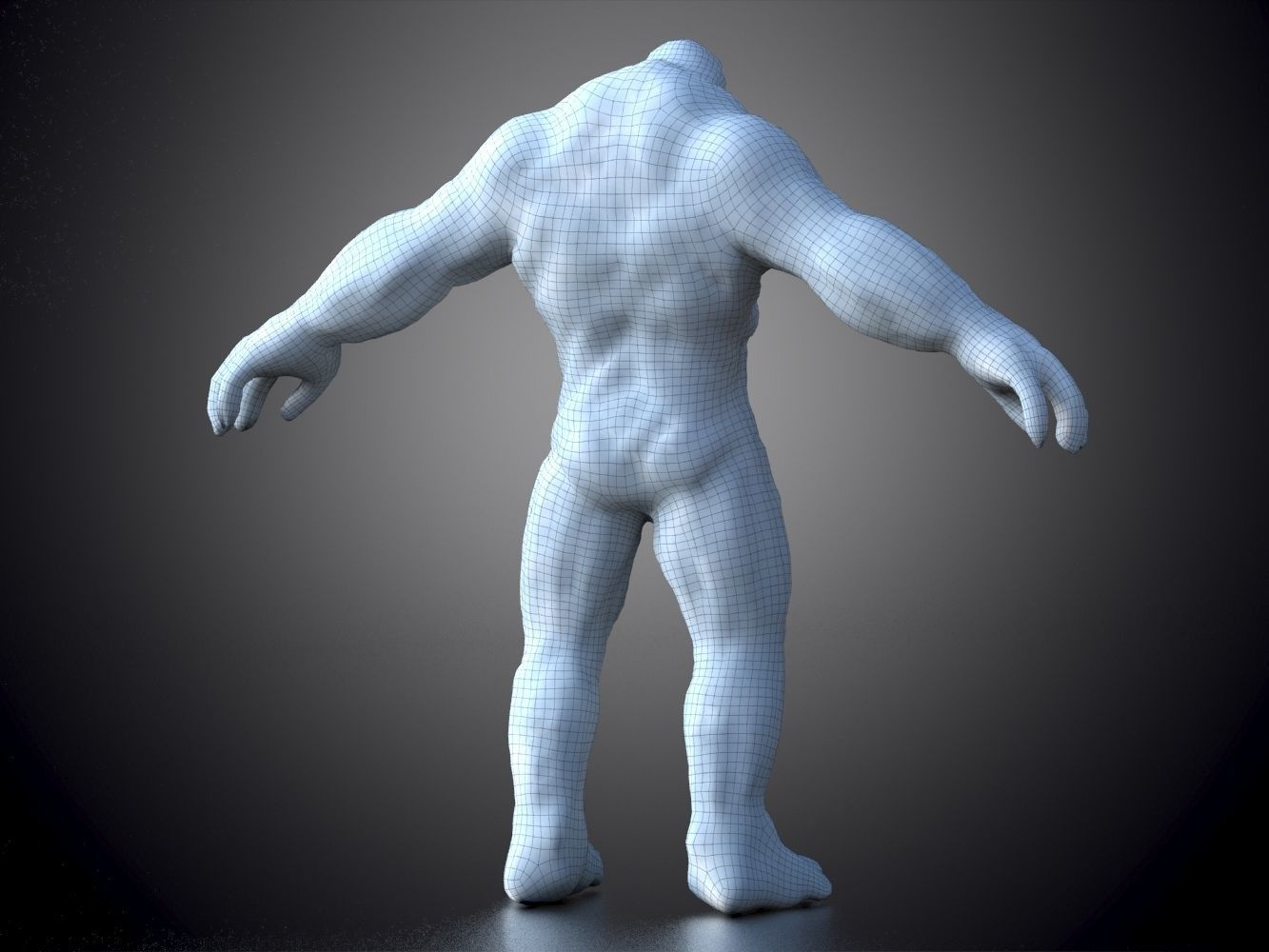 Monster from Hellbound Low-poly 3D model_8