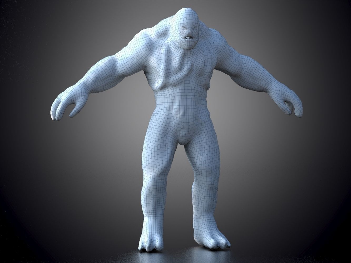 Monster from Hellbound Low-poly 3D model_7