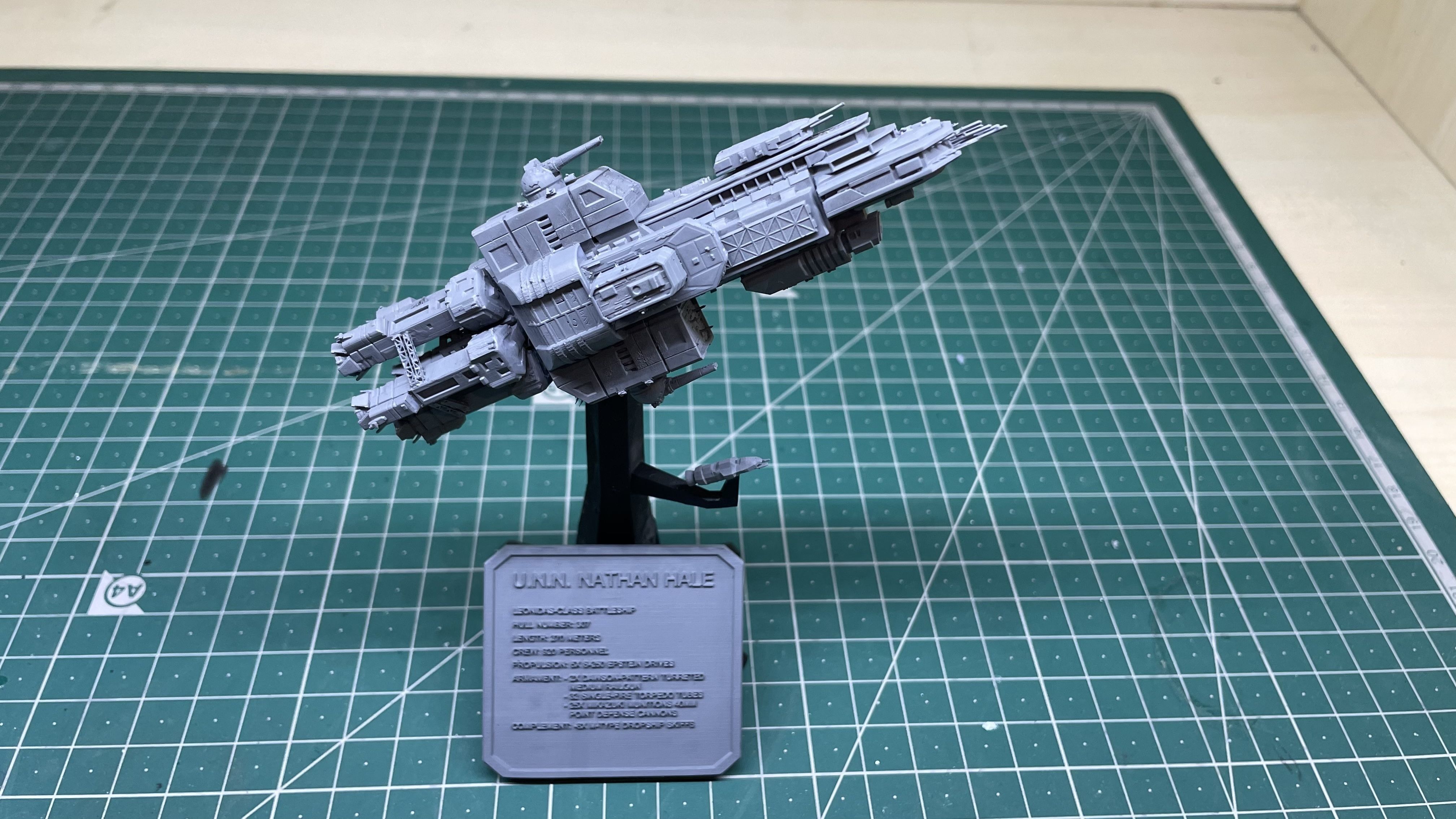 Expanse UNN Nathan Hale Leonidas-Class Battleship 3D print model_19