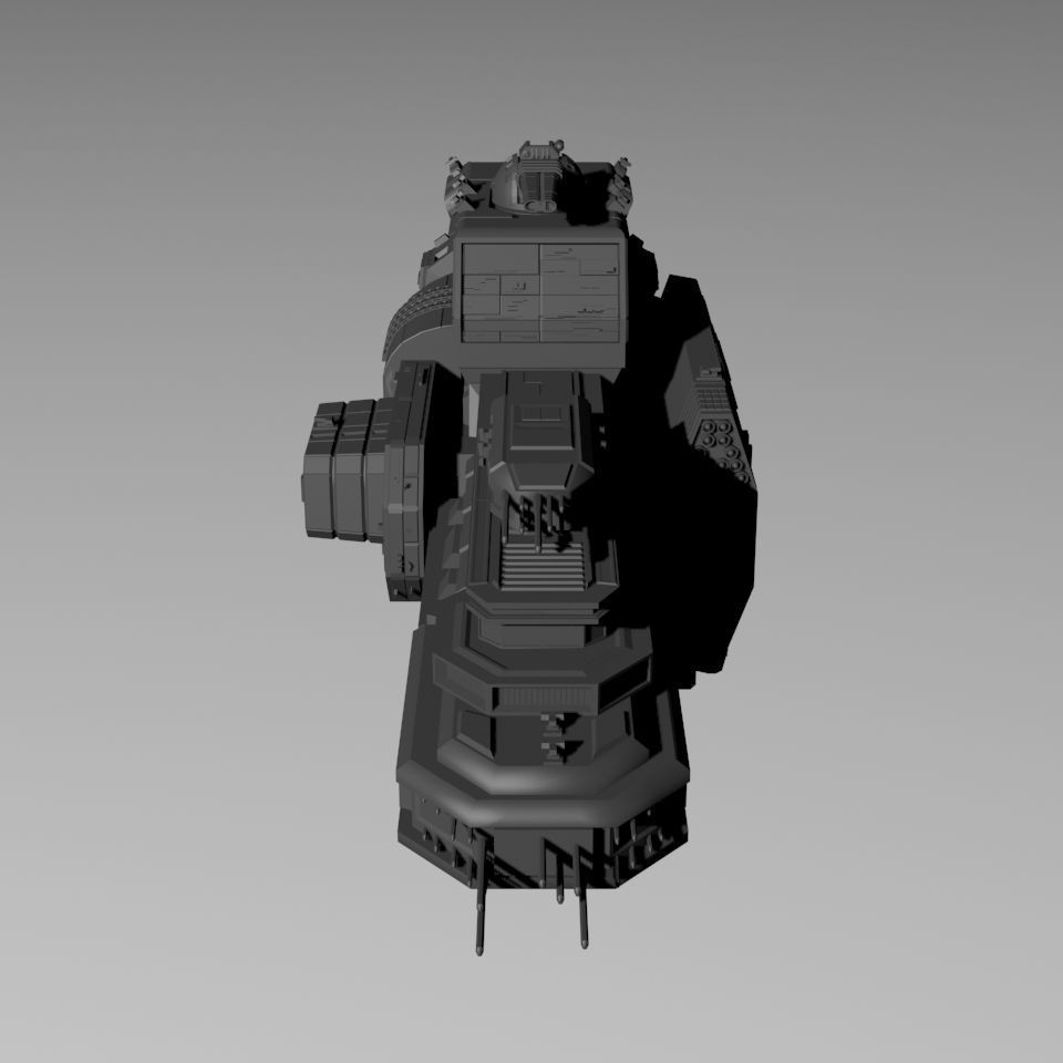 Expanse UNN Nathan Hale Leonidas-Class Battleship 3D print model_8