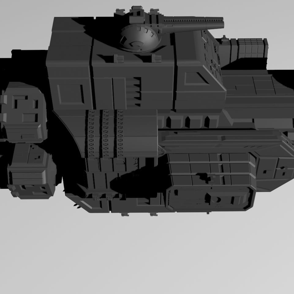 Expanse UNN Nathan Hale Leonidas-Class Battleship 3D print model_9