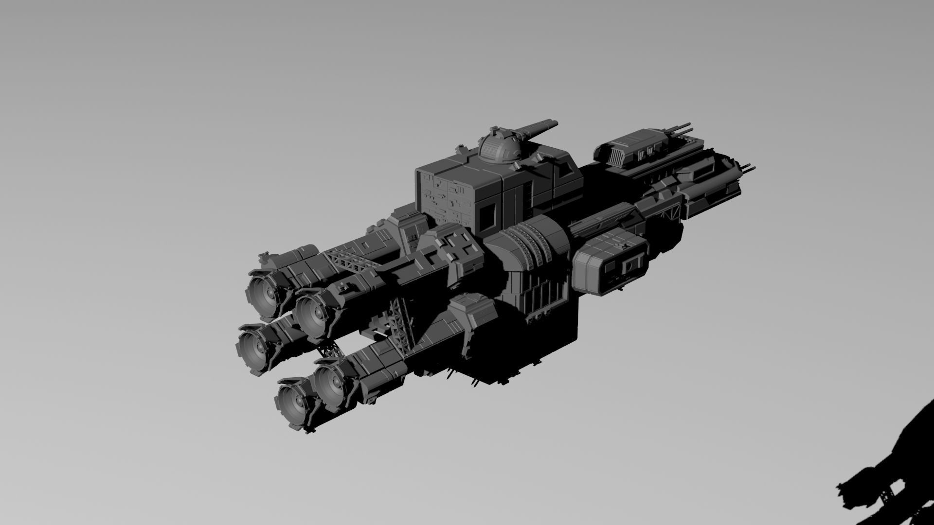 Expanse UNN Nathan Hale Leonidas-Class Battleship 3D print model_3