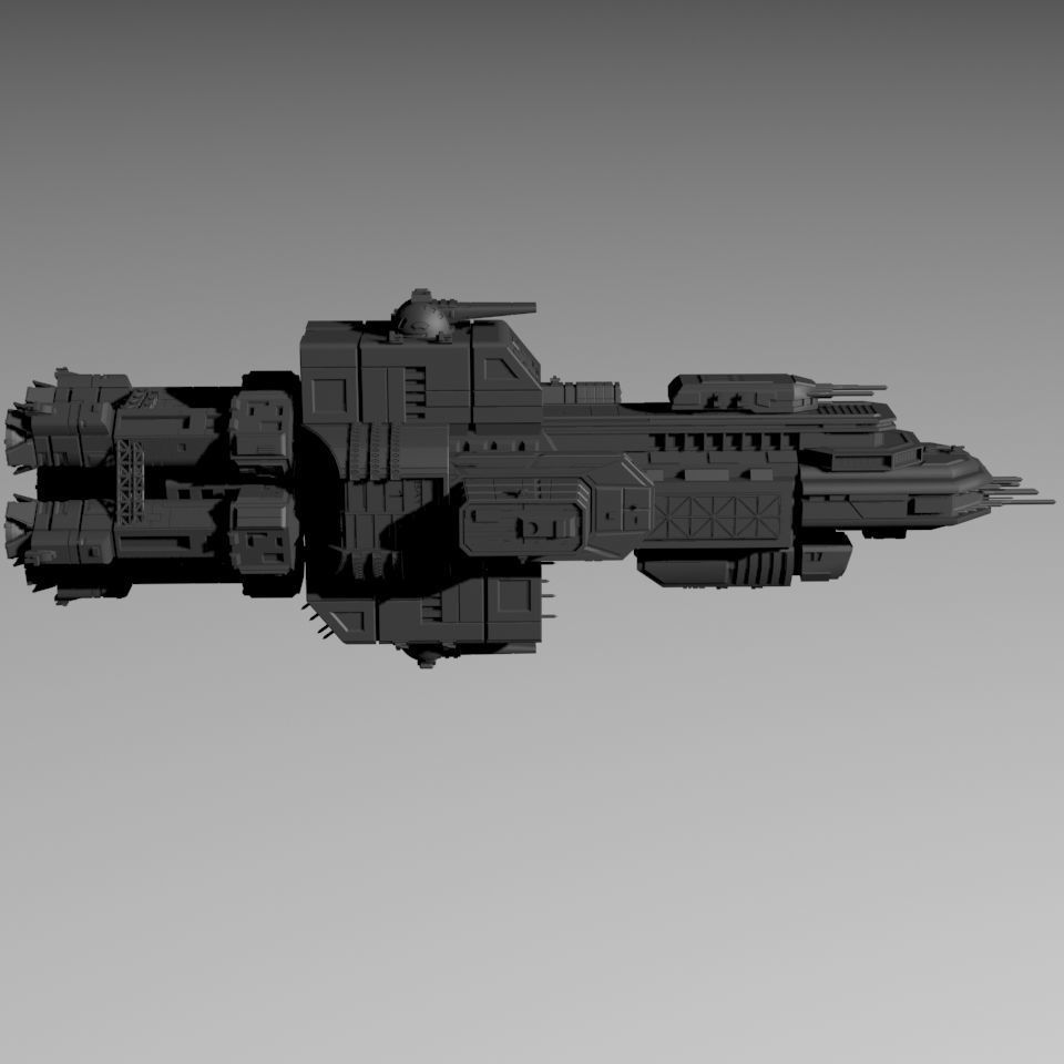 Expanse UNN Nathan Hale Leonidas-Class Battleship 3D print model_6