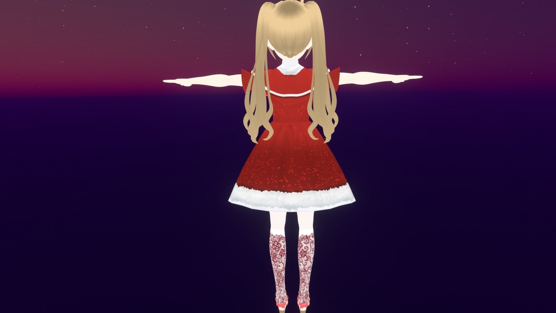 cute anime girl character - Amaya Low-poly 3D model_6