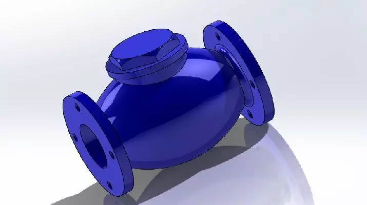 check valve  3D print model_0