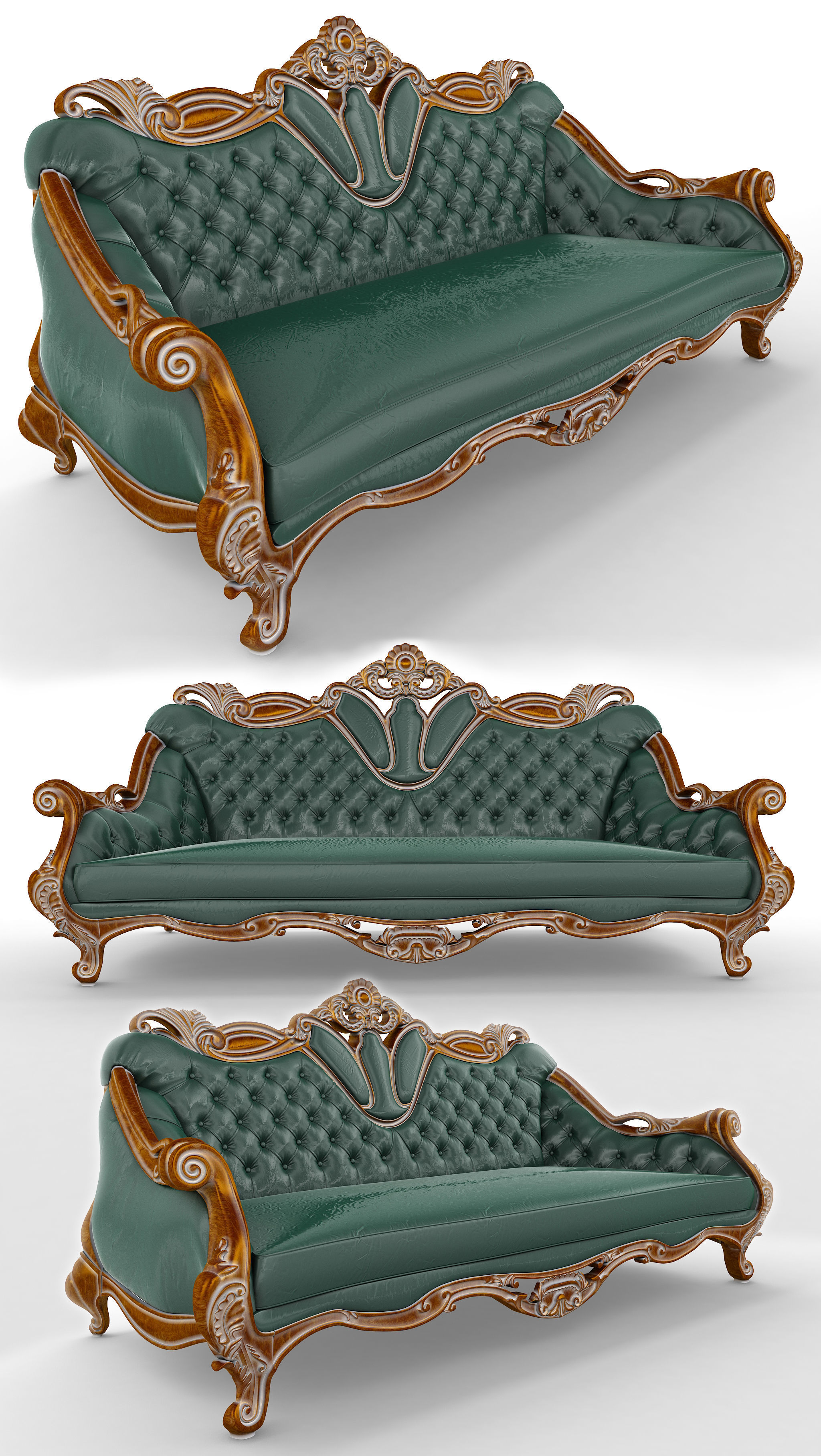 Ambiance Sofa Soft Low-poly 3D model_5