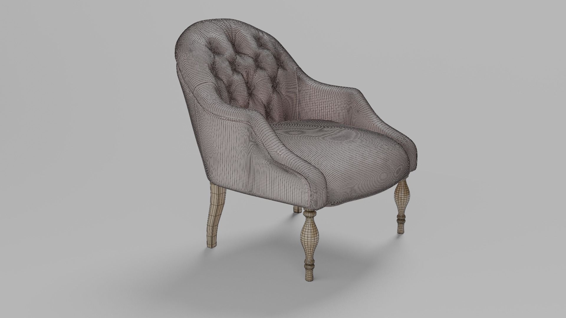 Quadra lois armchair pink 3D model_7