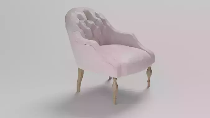 Quadra lois armchair pink 3D model