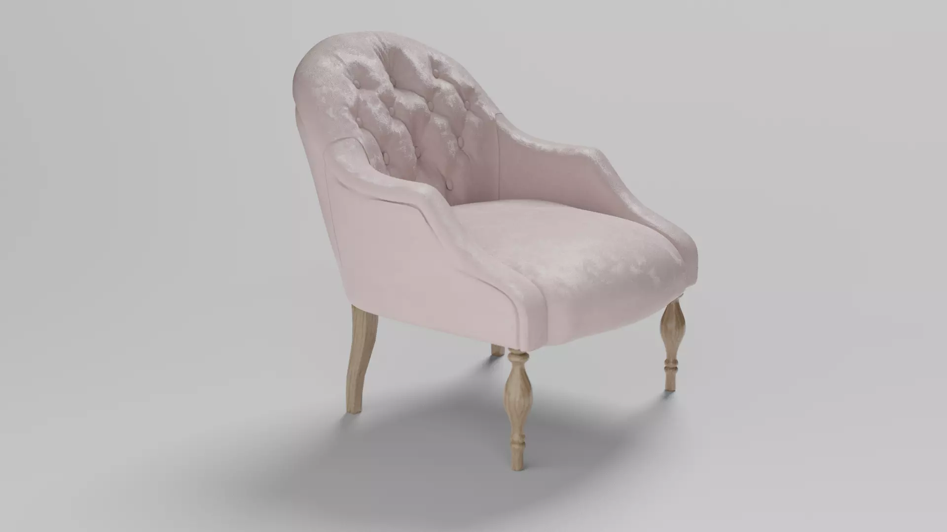 Quadra lois armchair pink 3D model_0
