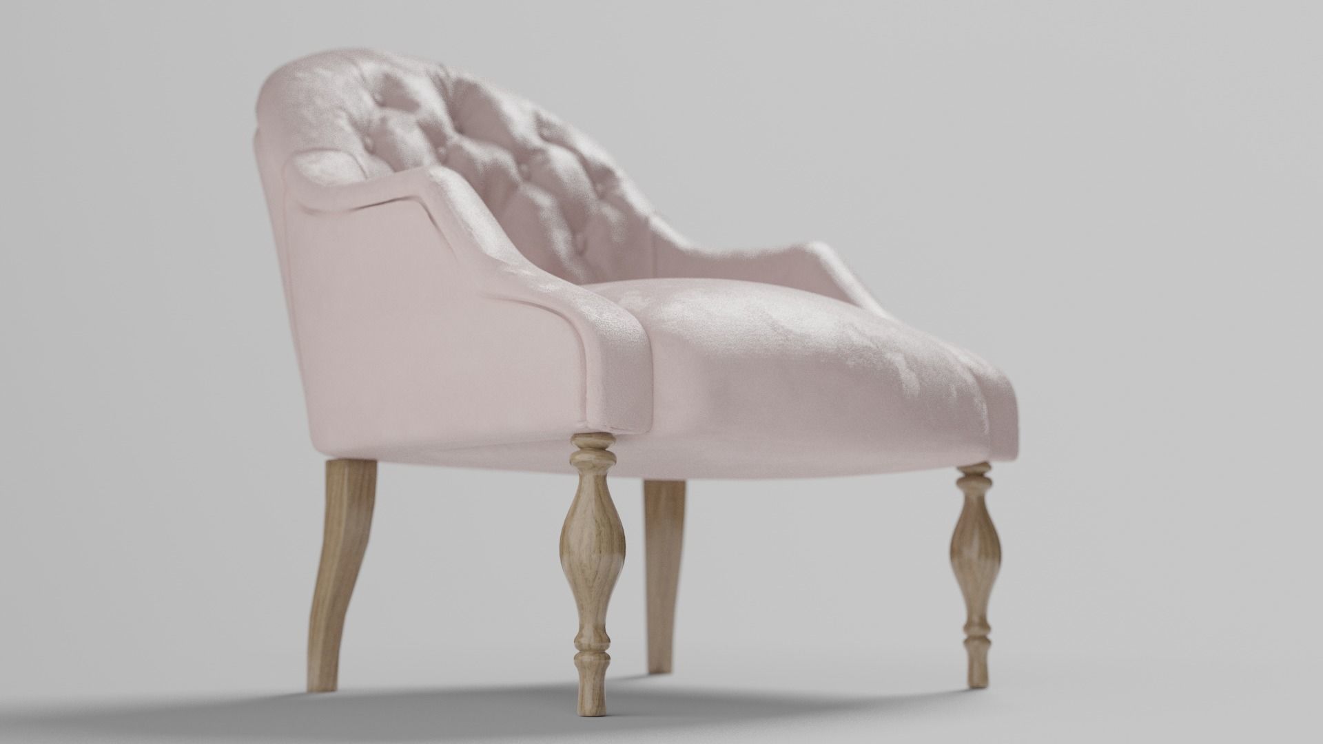Quadra lois armchair pink 3D model_5