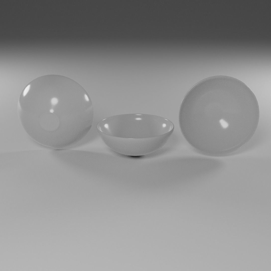 Four Piece Dinner Plate Set 3D model_8