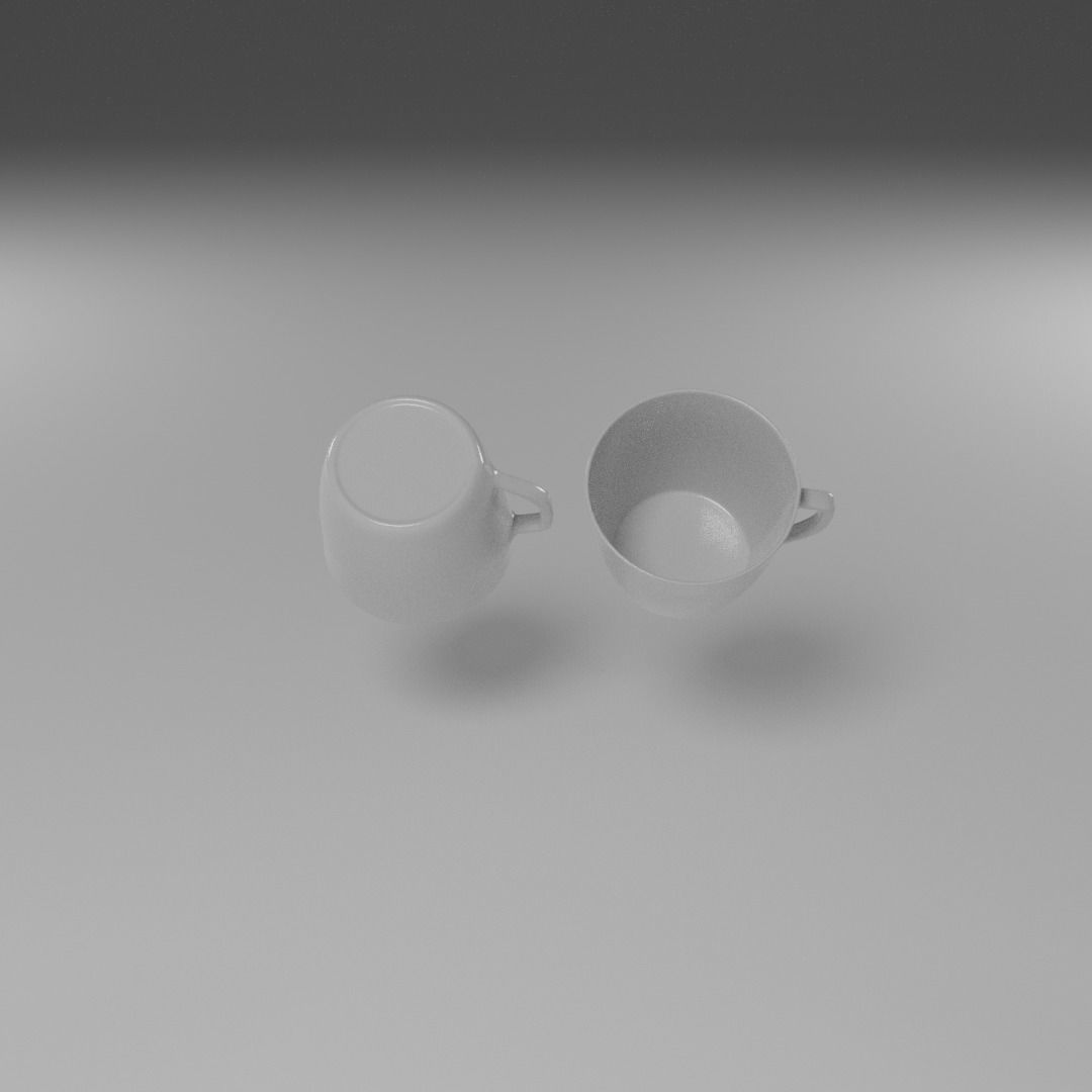 Four Piece Dinner Plate Set 3D model_16