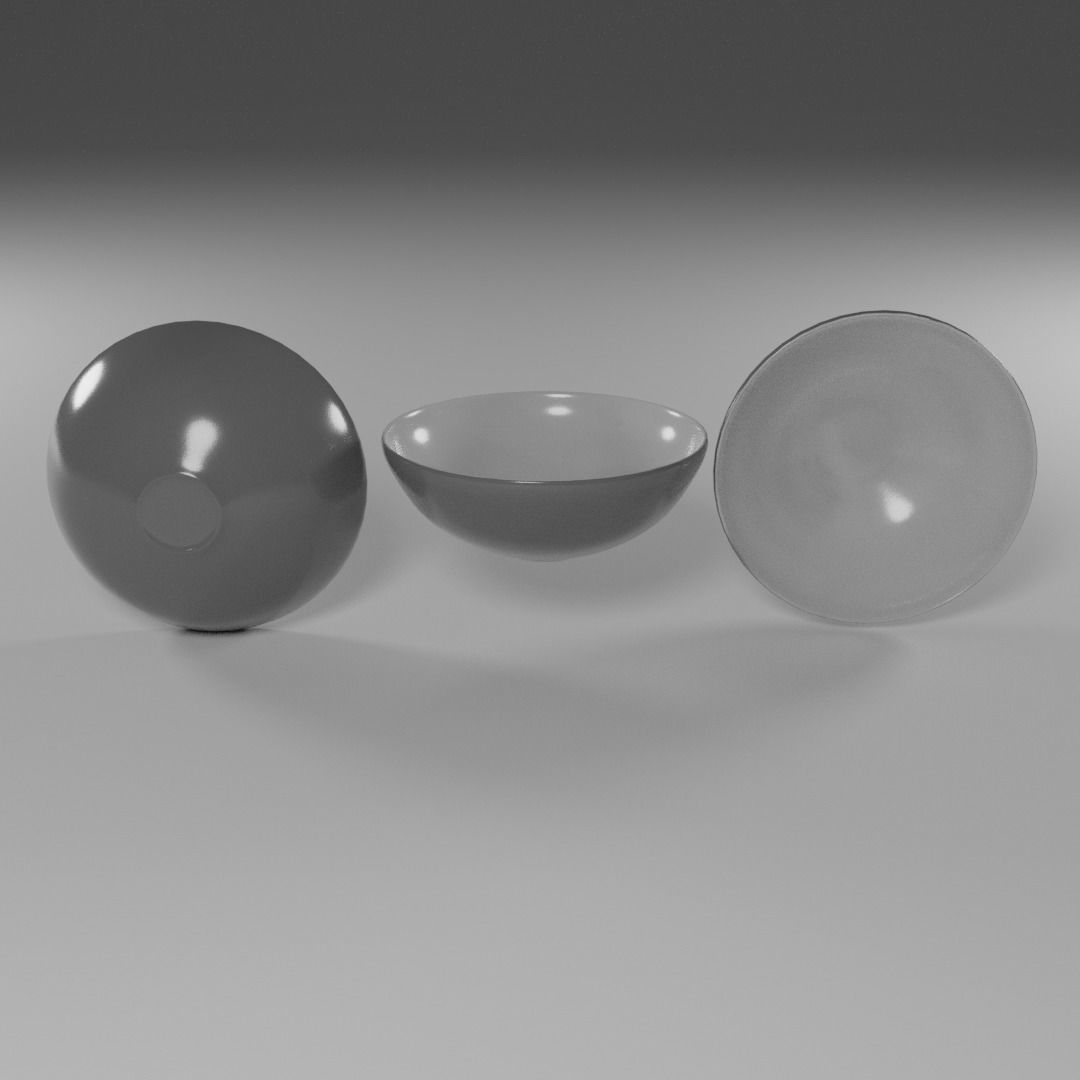 Four Piece Dinner Plate Set 3D model_6