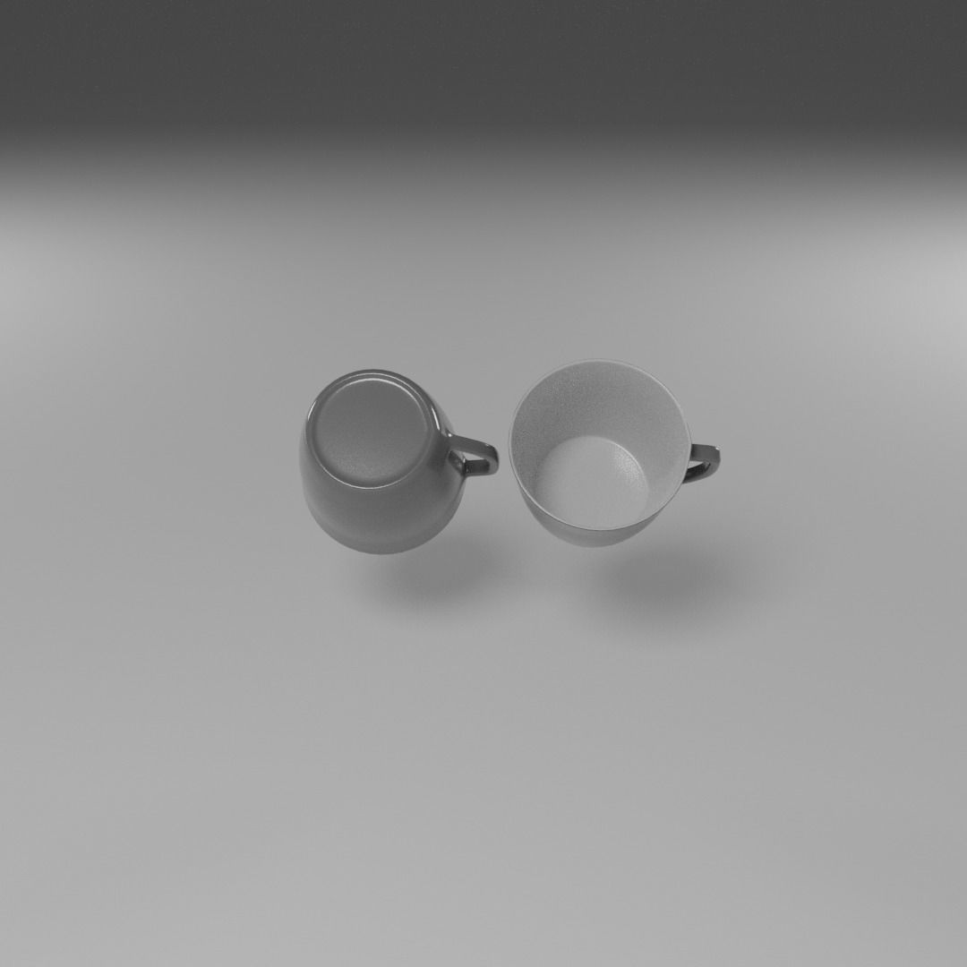 Four Piece Dinner Plate Set 3D model_12