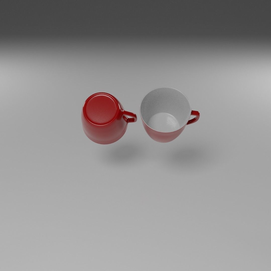 Four Piece Dinner Plate Set 3D model_10