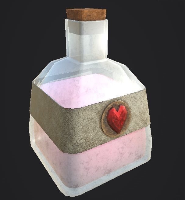 Hp and Mana potion 3D model_10