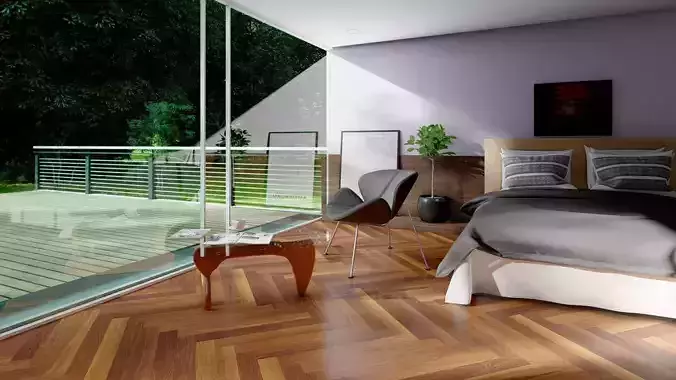 Bedroom Interior with Lumion Animation