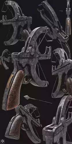 Little Joe crossbow  WW2 Low-poly 3D model