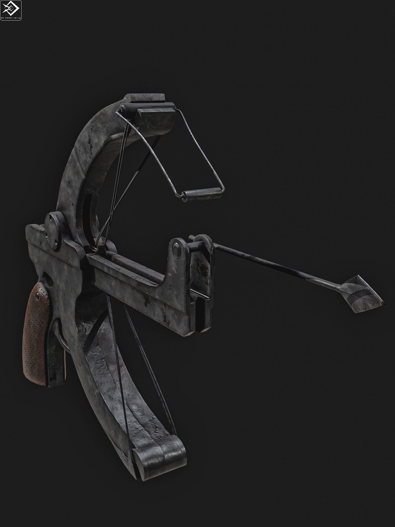 Little Joe crossbow  WW2 Low-poly 3D model_8
