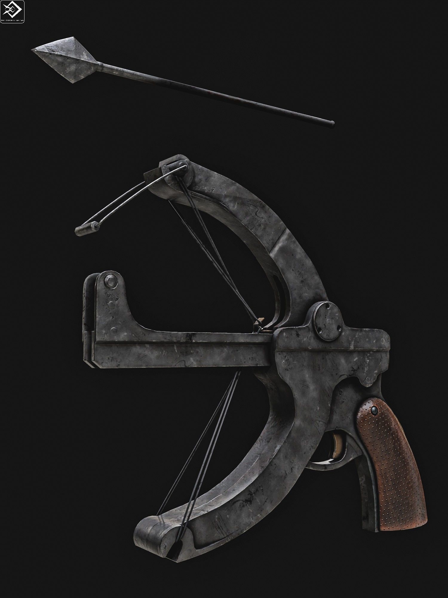 Little Joe crossbow  WW2 Low-poly 3D model_6
