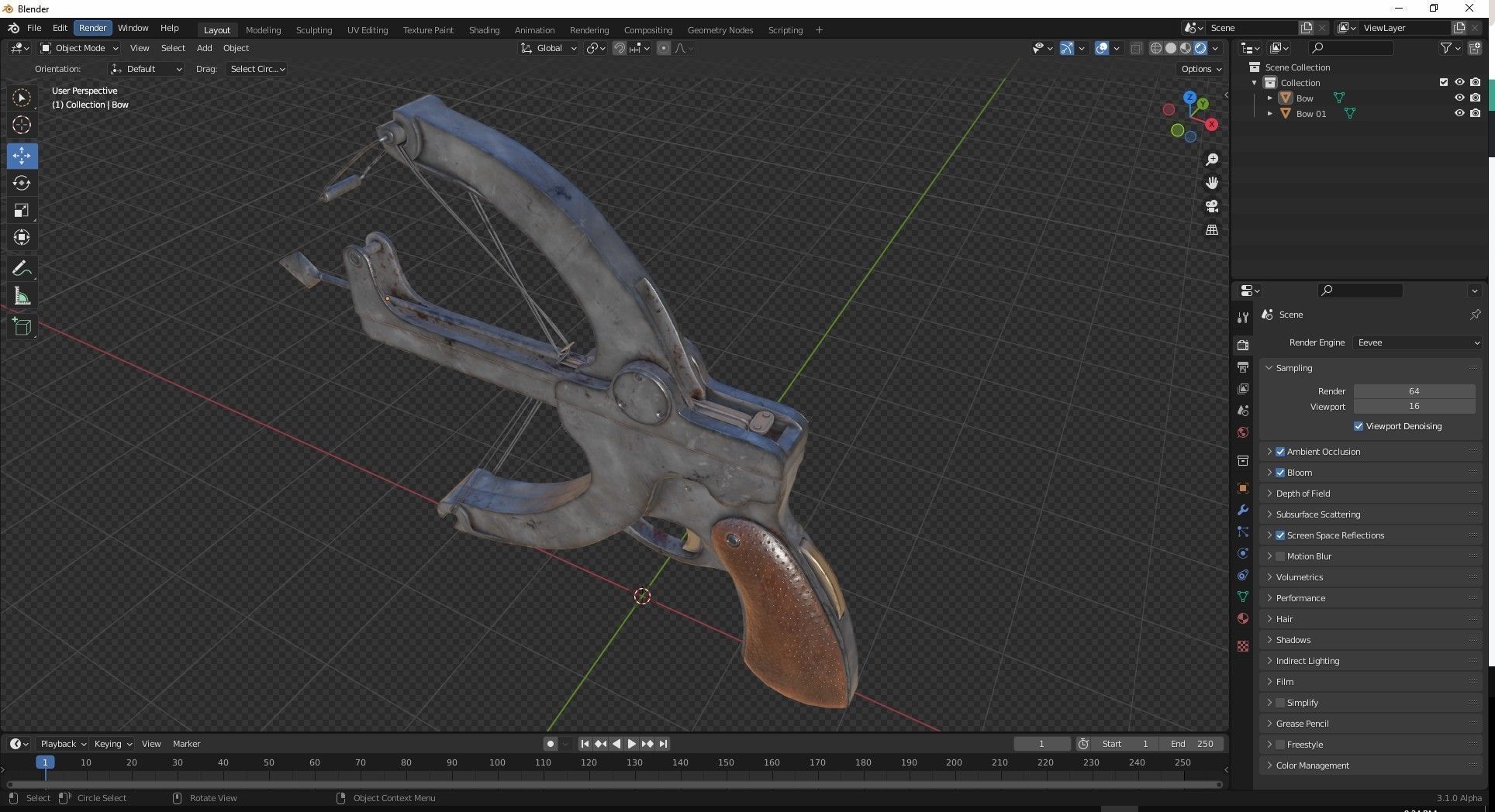 Little Joe crossbow  WW2 Low-poly 3D model_13