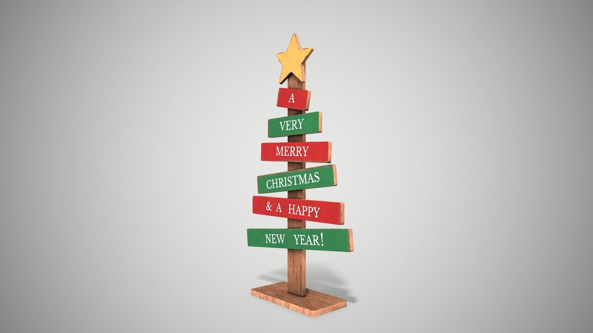 Christmas Tree Decoration Low-poly 3D model_4
