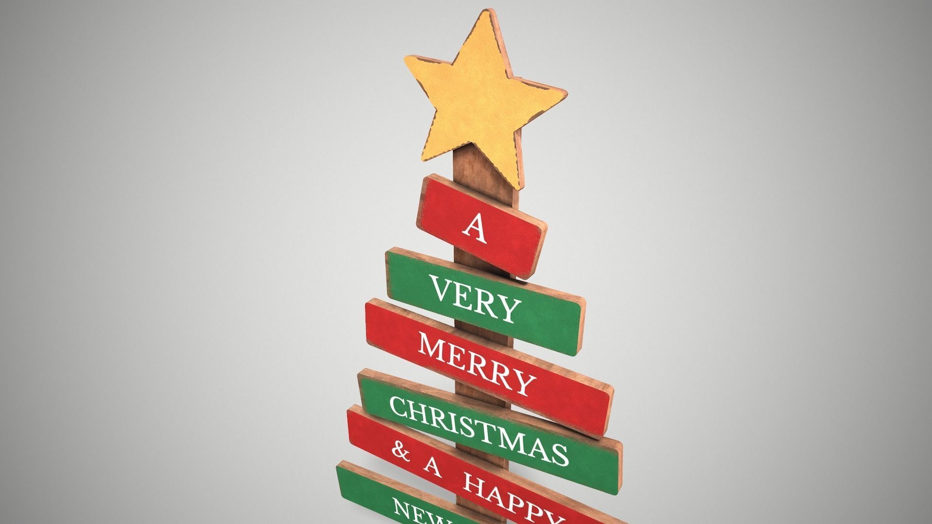 Christmas Tree Decoration Low-poly 3D model_6