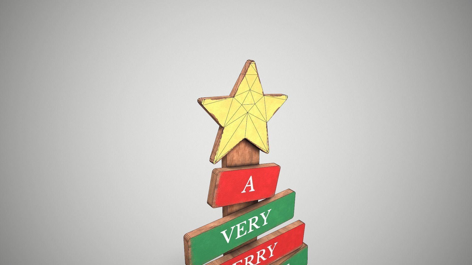 Christmas Tree Decoration Low-poly 3D model_10